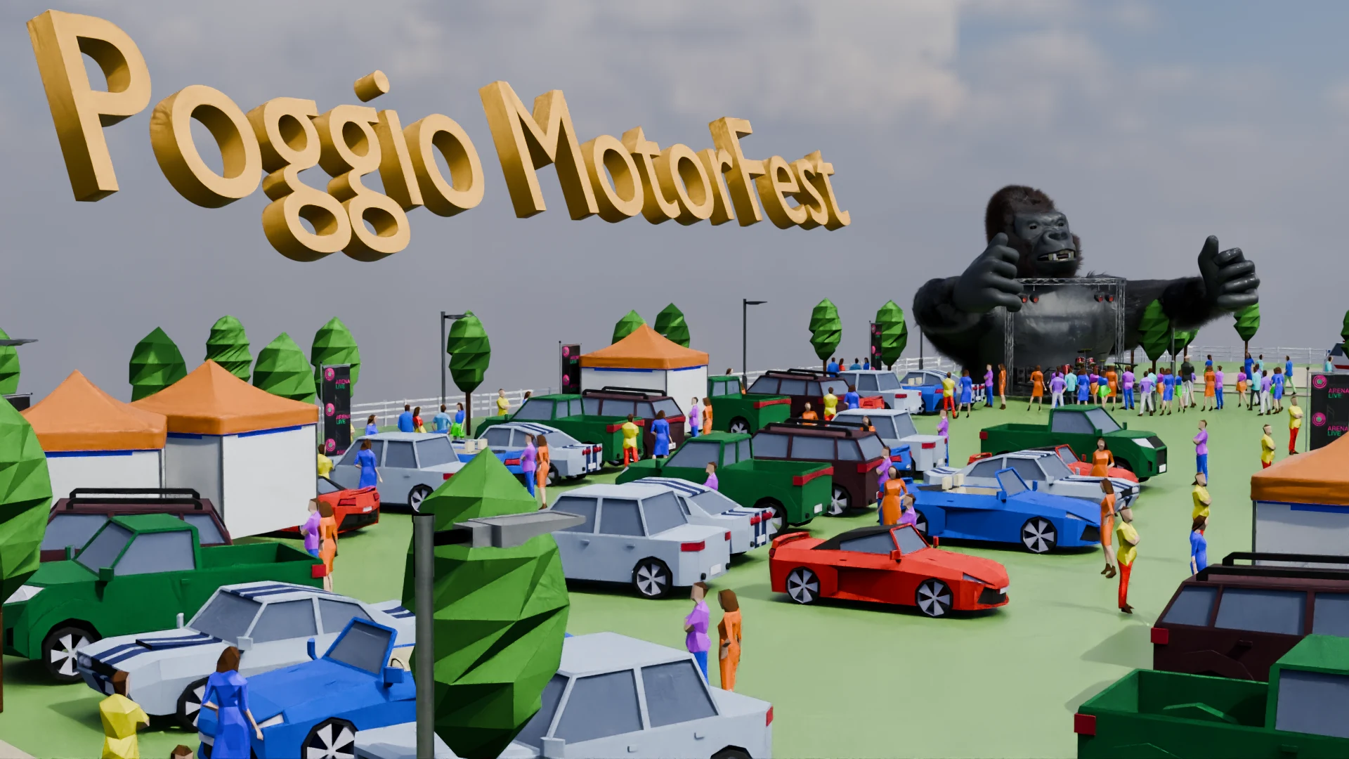 Mappa 3D del Poggio Arena Live 2026 per mappa generale: panoramica dell’arena