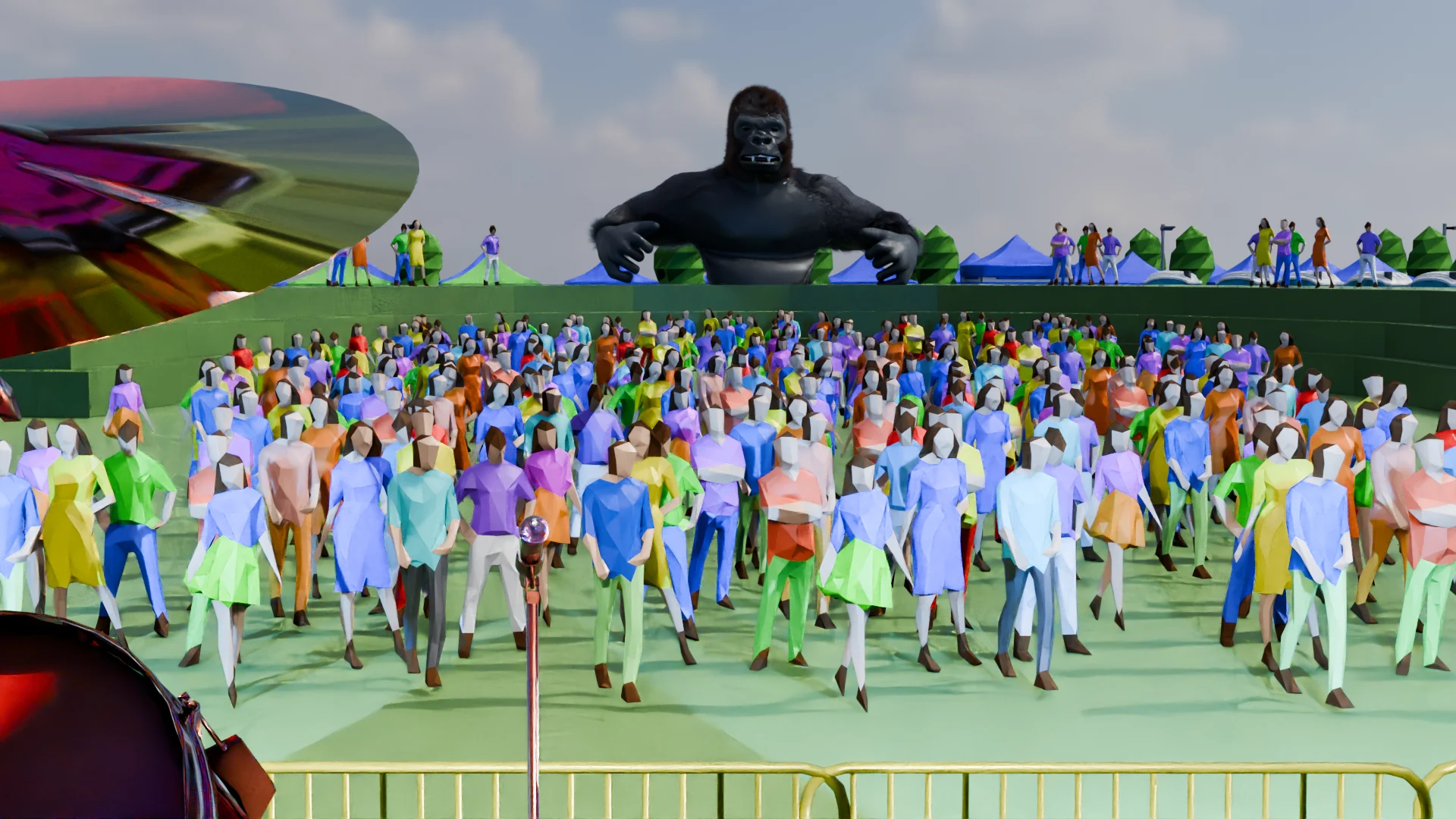 Anteprima della mappa 3D con il gorilla del Poggio Arena Live 2026